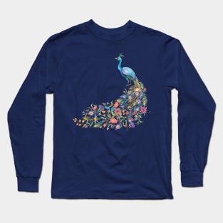 Peacock Watercolor Beauty Feather Long Sleeve T-Shirt